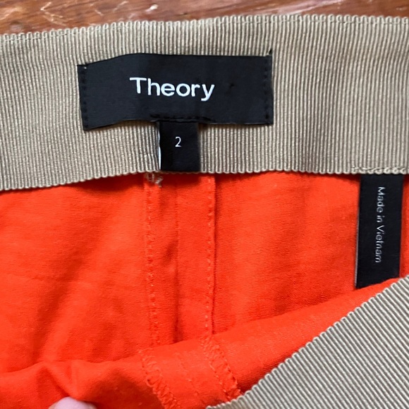 Theory Clean High Rise Wide Leg Pants in Fire Opal - Picture 5 of 8